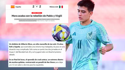 Esto fue lo que dijo el diario español Marca con respecto a la actuación de Mora ante el combinado español.