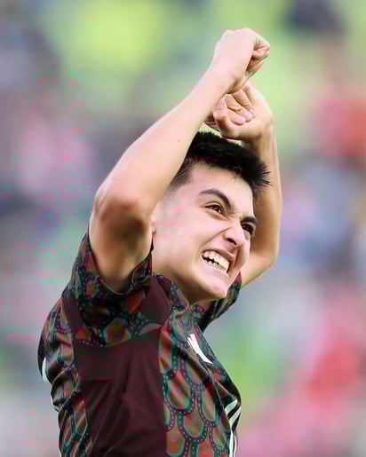 Así festejó Gilberto Mora la definición que logró la clasificación de la Selección Mexicana.