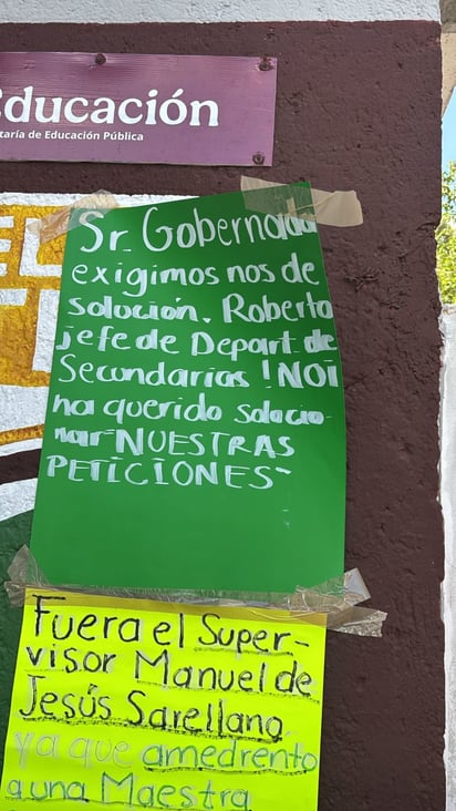 Instancia. Ahora el llamado es al Gobernador, porque no confían mucho en el supervisor de la SEED.