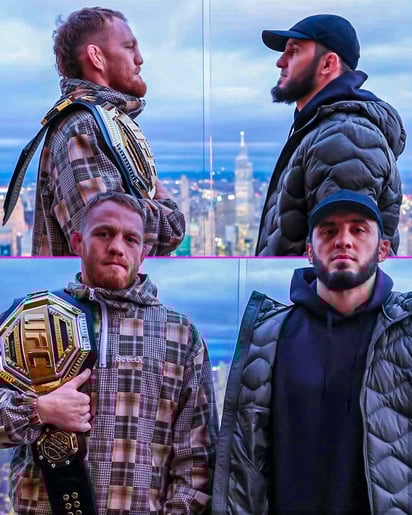 Della Maddalena e Islam Makhachev posaron recientemente en una sesión de fotos junto al Timesquare de Nueva York.