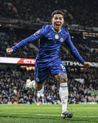 Así festejó Enzo Fernández su gol de último minuto ante el City.