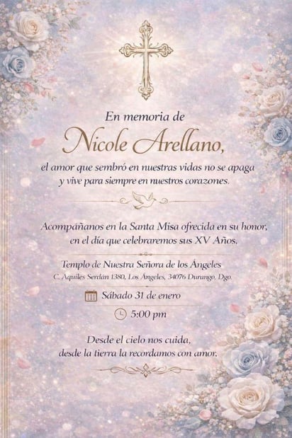 Tus XV florecen en el cielo hija y vivirás siempre en mi corazón…..