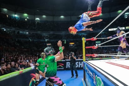 Algunas de las próximas figuras del pancracio nacional mostraron su talento en duelos de alta intensidad y ejecución precisa. Foto: (CMLL / Oswaldo Jaimez)