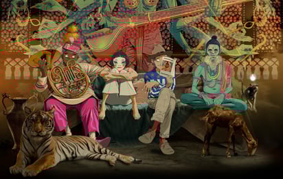 La producción incluye el uso de instrumentos tradicionales como el sitar, la tabla y la flauta bansuri. Foto: Jamie Hewlett