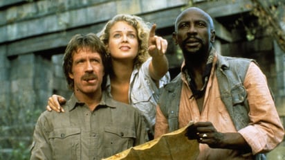 Chuck Norris pasó varios días filmando escenas exteriores en Nombre de Dios, aprovechando los paisajes naturales de la región. Foto: The Cannon Group