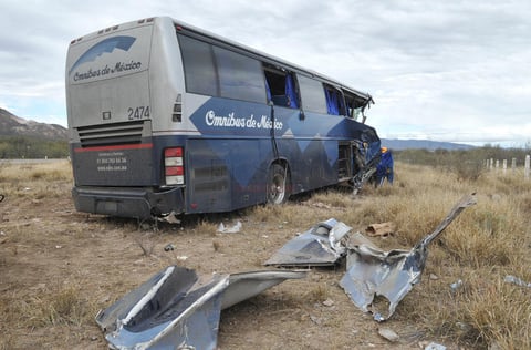 Accidente en la Fresnillo-Cuencamé deja 6 muertos