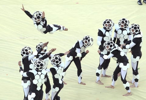 Un momento de la gala de inauguraci&oacute;n del Mundial de F&uacute;tbol de Brasil 2014, hoy 12 de junio de 2014 en el Arena de S&atilde;o Paulo de S&atilde;o Paulo, Brasil.