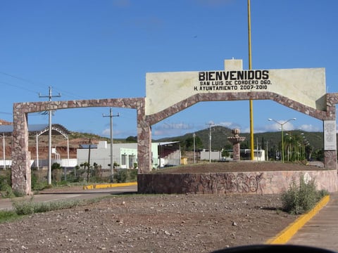 La entrada a San Luis del Cordero