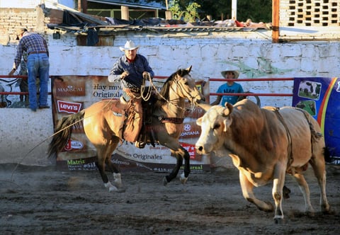 Lo vaqueros de Wild Ride celebraron un rodeo tipo americano en el lienzo charro.