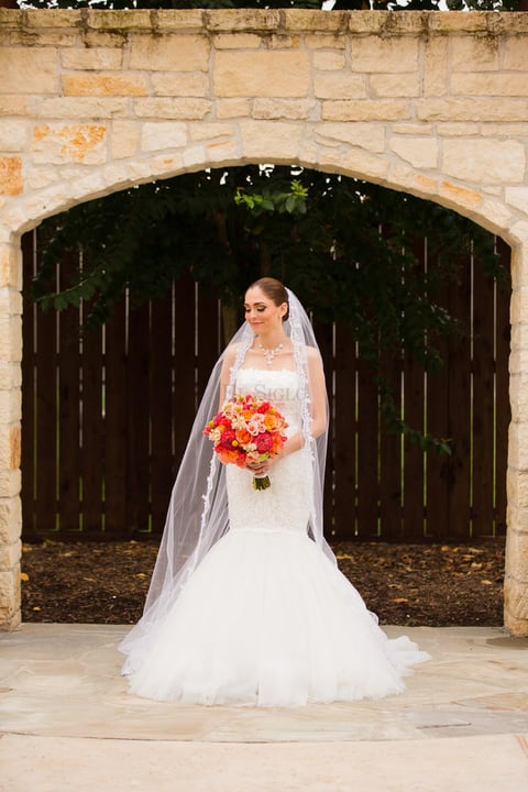Lorena en el día de su boda.