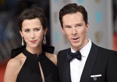 El actor Benedict Cumberbatch y su prometida Sophie Hunter.