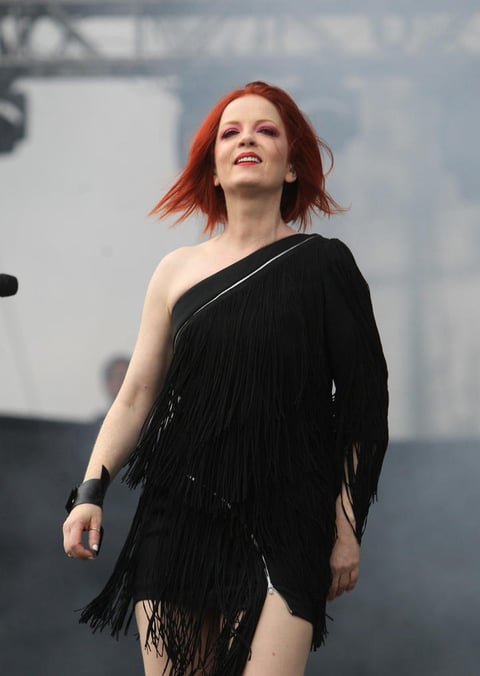 Garbage junto a su reconocida cantante, Shirley Manson, en su presentación en el Foro Sol.