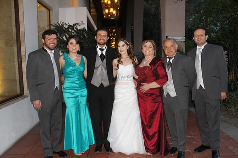 Juan Pablo, Irma Luz, Sra. Irma Luz, Don César y César Yáñez Garza.