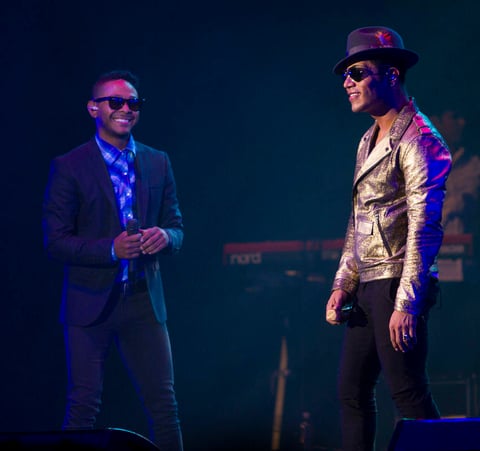 Dieron lugar a uno de los instantes claves de la velada con las esperadas "No me quiero enamorar" y "Tocando fondo".