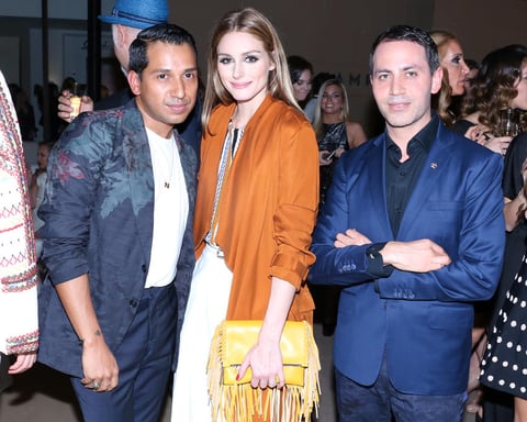 Con Miguel Enamorado y la famosa bloguera Olivia Palermo.