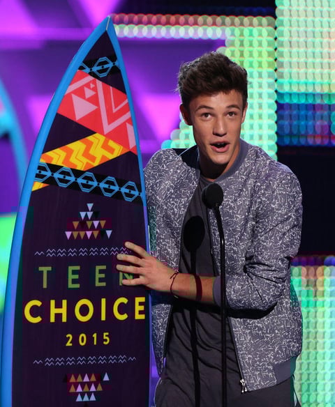Cameron Dallas consiguió la tabla de Estrella web masculina.