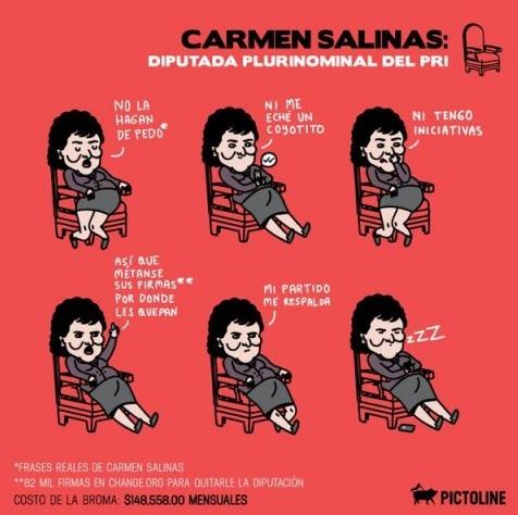 Salinas pidi&oacute; en d&iacute;as anteriores, con un lenguaje muy particular y con palabras altisonantes, no ser cuestionada por no tener iniciativas de ley listas para presentar en la C&aacute;mara de Diputados.