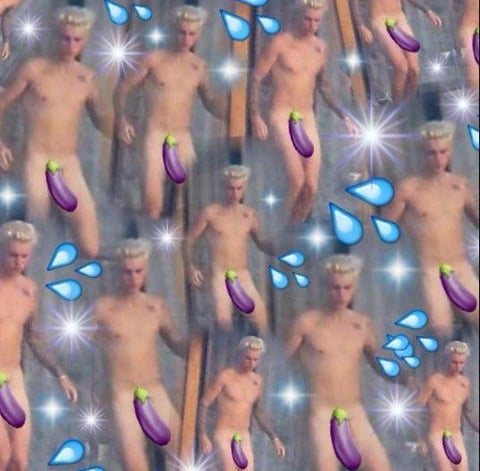 Distintos dise&ntilde;os sobre las im&aacute;genes de Bieber al natural han sido compartidas en Twitter y Facebook.