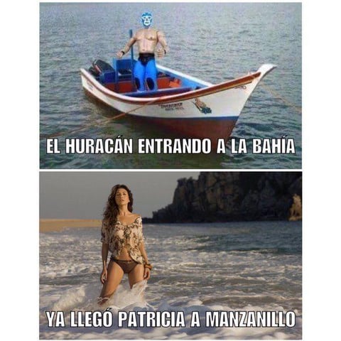 Hay gente burl&aacute;ndose con memes del hurac&aacute;n Patricia en M&eacute;xico.