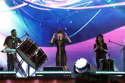 Paty Cant&uacute; comparti&oacute; su m&uacute;sica con el p&uacute;blico.