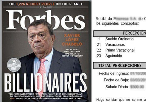 Forbes calificar&iacute;a a Chabelo entre los m&aacute;s ricos por su liquidaci&oacute;n.