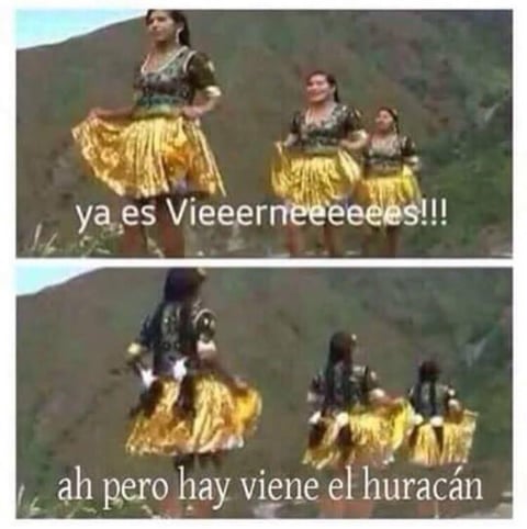 A pesar del hurac&aacute;n, los usuarios lo tomaron con buen humor.