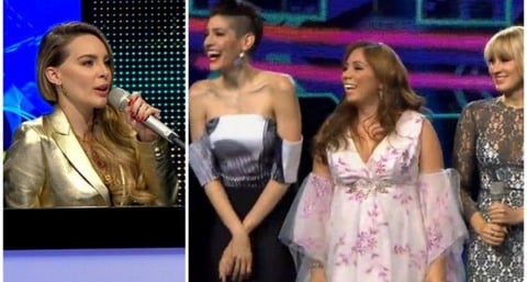 En junio de 2015 fue invitada al programa Me Pongo de Pie, y critic&oacute; severamente a la familia concursante de las Ha*Ash y a ambas coaches durante las grabaciones, luego de que se le olvidara la letra de una canci&oacute;n, lo que gener&oacute; un ambiente de tensi&oacute;n entre las tres artistas.