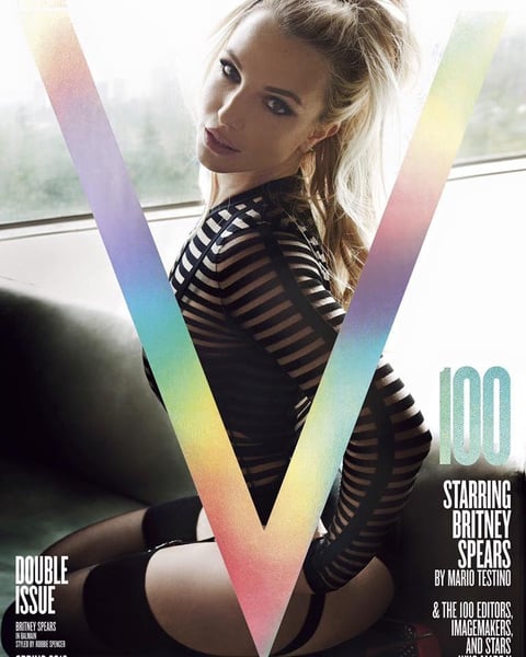 Britney Spears sorprendió al aparecer con un rostro muy distinto en la portada de V Magazine.