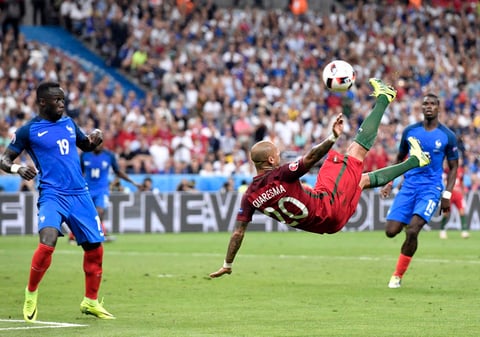 Quaresma ingresó de cambio en el primer tiempo en lugar de Cristiano y no decepcionó, pues fue un peligro constante para la zaga gala.