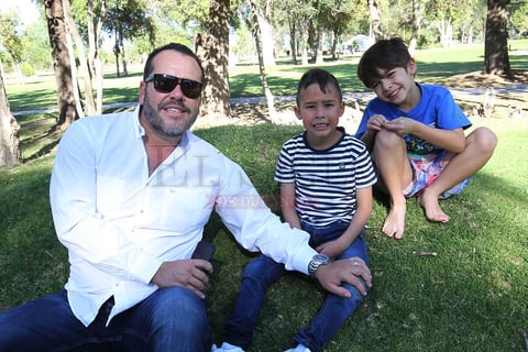 Sergio, Patricio y Mateo.