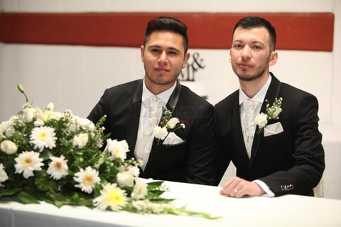 Martín y Ramón se casaron después de cuatro años de relación.