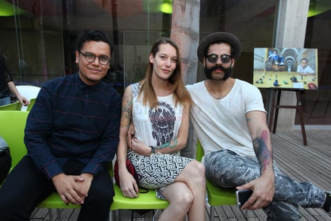 Guillermo, Saskia y Armando.