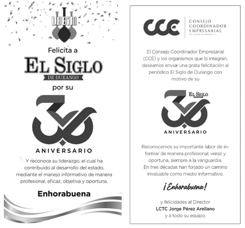 El Siglo de Durango cumplió sus primeros 30 años de vida