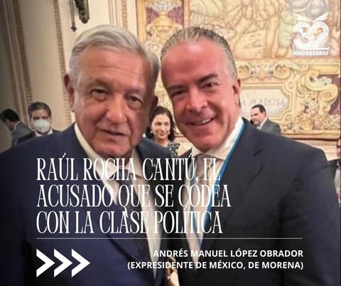 Fotografías del propio empresario demuestran que presumía amistad y colaboración con políticos de todos los colores, como con el Gobernador de Durango y la Presidenta de México.