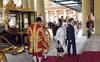 La ceremonia de bienvenida se realizó en el Palacio de Buckingham.