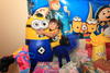 La pequeña disfrutó de una fiesta al estilo Minions.