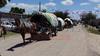Al llegar al Templo de San Antonio de Padua, en Cuencamé, el sacerdote y el pueblo les dan la bienvenida.