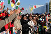 Imágenes de la Virgen de Guadalupe se hicieron presentes entre los fieles.