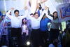 Manuel Herrera Ruiz, candidato a la alcaldía por la coalición PRI, PVEM, Panal y PD, arrancó su campaña frente a la Plaza Fundadores con el apoyo de Esteban Villegas Villarreal, candidato a la gubernatura.