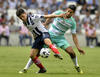 Rogelio Funes Mori de Rayados de Monterrey festeja una anotación ante Santos Laguna.