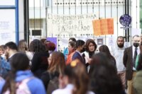 #Galería | Esta mañana amaneció tomada la Escuela Normal del Estado de #Durango; mujeres denuncian protección a agresores al interior de la institución.