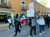 Generación Z de Durango se reunió para dar paso a la marcha que exige mayor seguridad en el país y otras necesidades, además de mostrar su indignación contra partidos políticos.