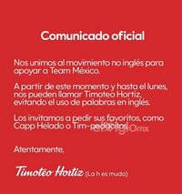 Diversas empresas en México se han sumado a una tendencia que rápidamente ganó fuerza en internet: cambiar temporalmente su comunicación, nombres o publicaciones para evitar el inglés y mostrar su apoyo a la Selección Mexicana.