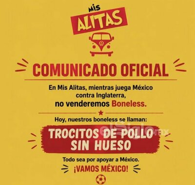 Diversas empresas en México se han sumado a una tendencia que rápidamente ganó fuerza en internet: cambiar temporalmente su comunicación, nombres o publicaciones para evitar el inglés y mostrar su apoyo a la Selección Mexicana.