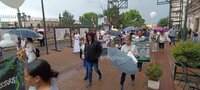 Marchan en el Centro de Durango familiares de personas desaparecidas; esperan visibilizar los nombres de sus seres queridos.