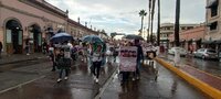 Marchan en el Centro de Durango familiares de personas desaparecidas; esperan visibilizar los nombres de sus seres queridos.