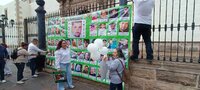 Marchan en el Centro de Durango familiares de personas desaparecidas; esperan visibilizar los nombres de sus seres queridos.