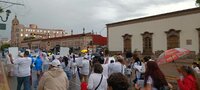 Marchan en el Centro de Durango familiares de personas desaparecidas; esperan visibilizar los nombres de sus seres queridos.