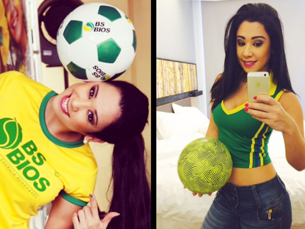 Furor por futbolista y modelo brasileña