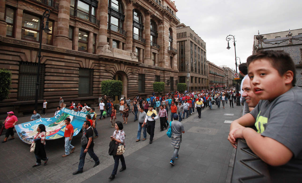 Marcha CNTE contra la reforma educativa en Chiapas